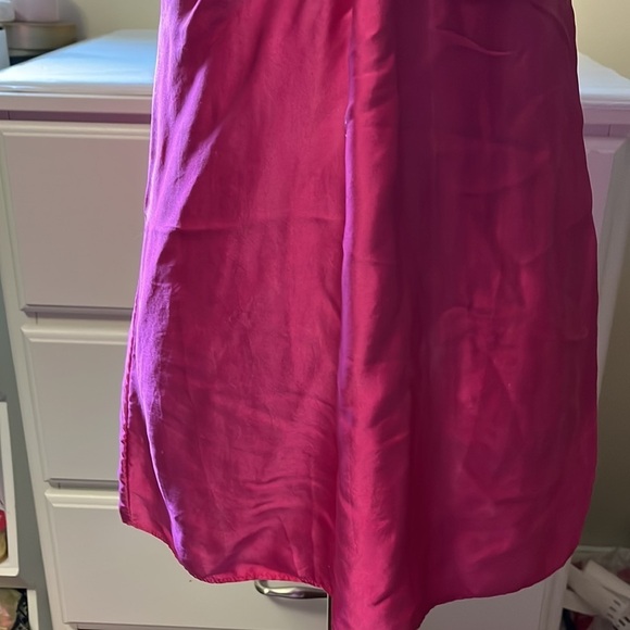 Cache 100% silk halter top with rhinestones and padding, hot pink and orange - Picture 4 of 13